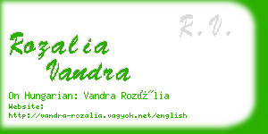 rozalia vandra business card